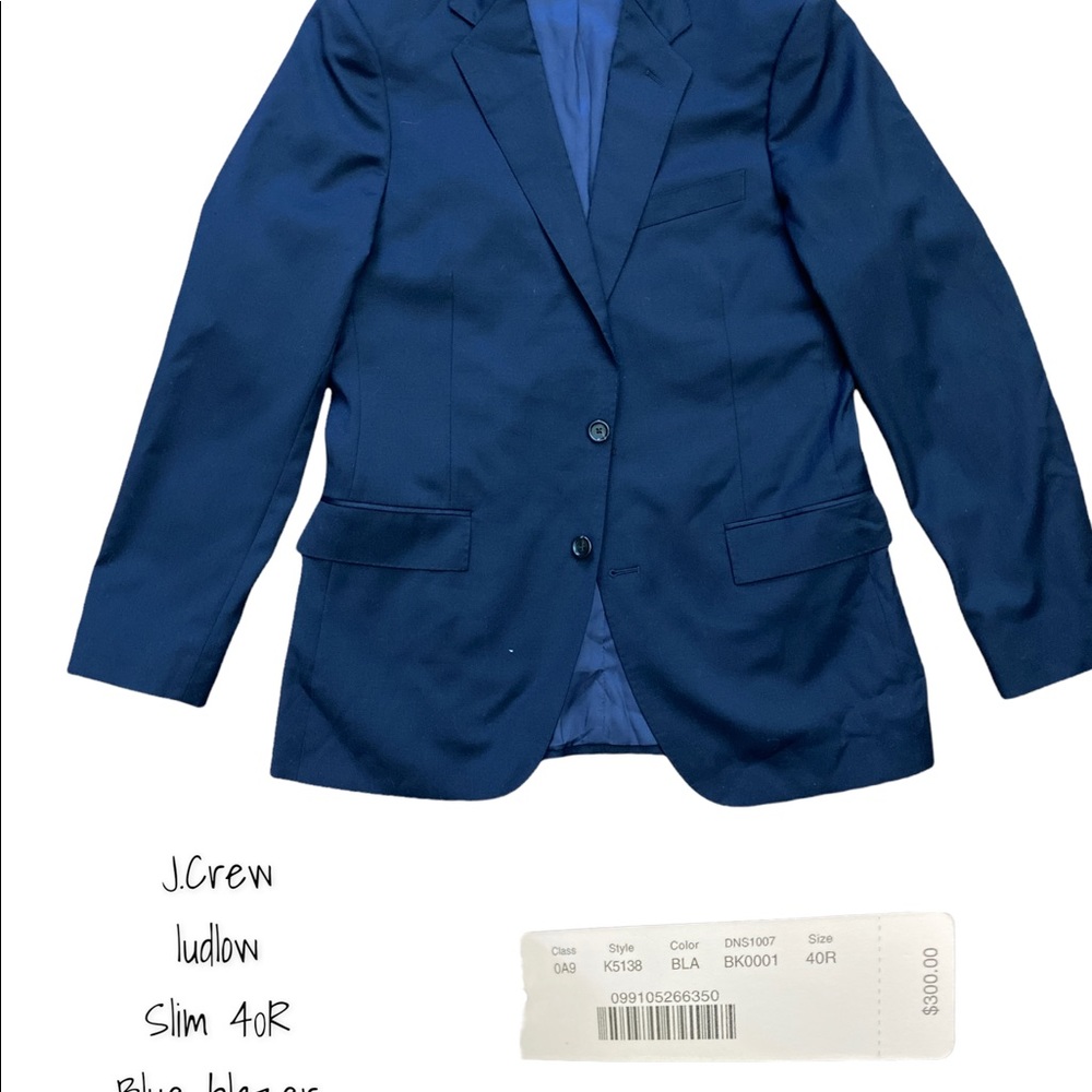 J Crew Ludlow Slim Blue Blazer